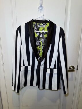 NWOT Fun.com Beetlejuice Striped Women’s Blazer